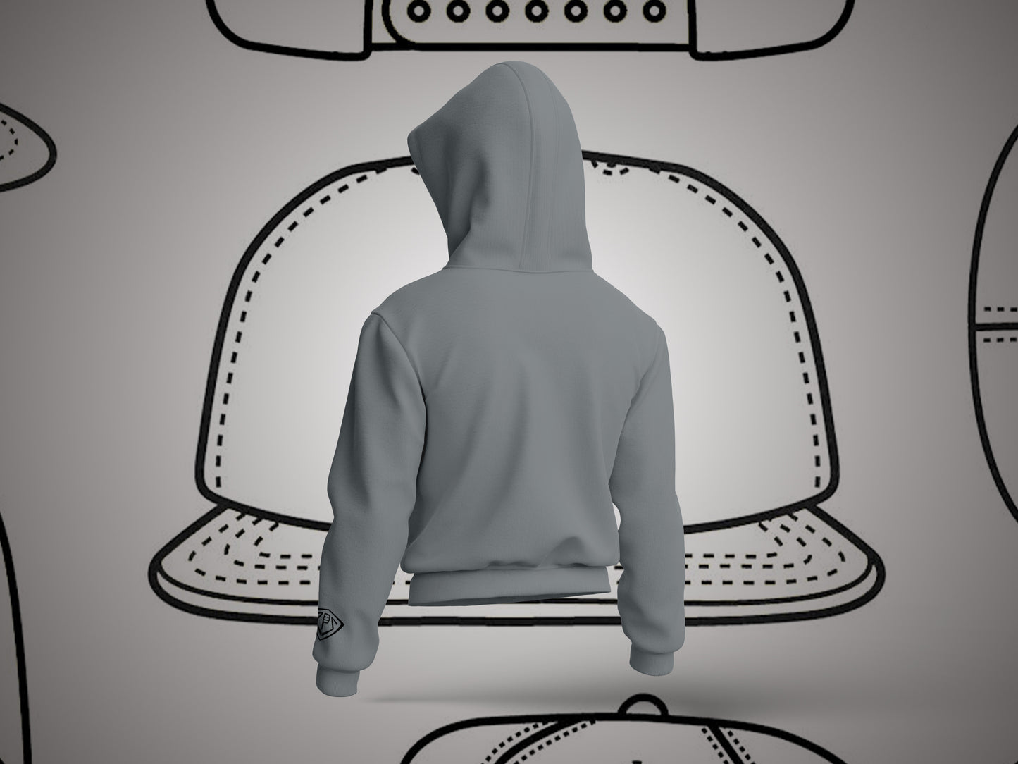 Mens StackHat Hoodie - Light Grey